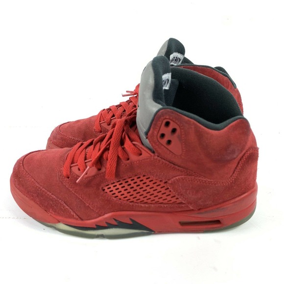 Air Jordan 5 Retro Red Suede Sneakers main image 10